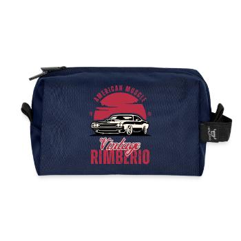 Vintage Muscle Car Rimbero - Recycelte Kulturtasche - Navy - Vorne
