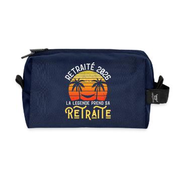 Retreat 2026, legend and freedom - Recycled Toiletry Zip Bag - navy - Front