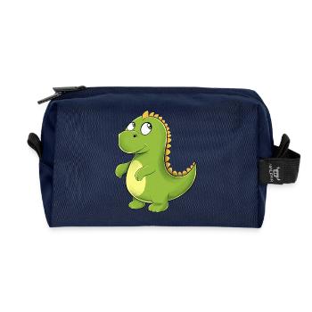 Dino Vert Joyeux - Trousse de toilette en tissu recyclé - marine - Devant