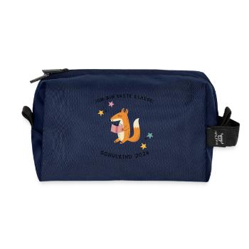 Schulkind 2026 Shirt Geschenk - Recycelte Kulturtasche - Navy - Vorne