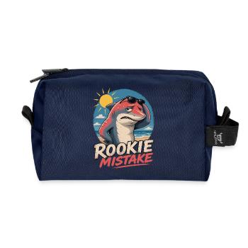 Rookie Mistake - Beach Shark - Recycled Toiletry Zip Bag - navy - Front