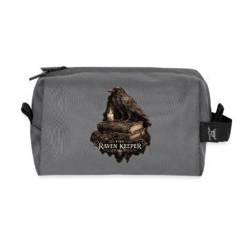 The Raven Keeper - Recycled Toiletry Zip Bag - anthracite - Front