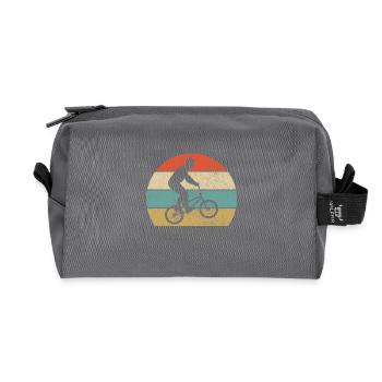 Bmx Fahrer Vintage Retro - Recycelte Kulturtasche - Anthrazit - Vorne