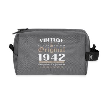 Vinatge 1942 Geburtstagsgeschenk - Recycelte Kulturtasche - Anthrazit - Vorne