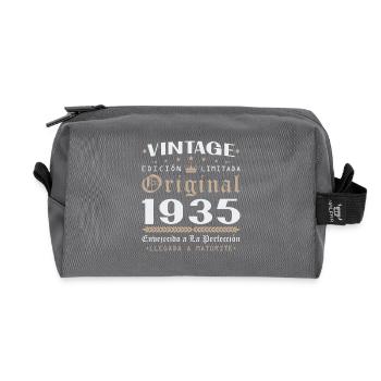 Vinatge 1935 Geburtstagsgeschenk - Recycelte Kulturtasche - Anthrazit - Vorne