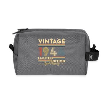 Vinatge 1944 Geburtstagsgeschenk - Recycelte Kulturtasche - Anthrazit - Vorne