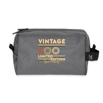 Vinatge 2006 Geburtstagsgeschenk - Recycelte Kulturtasche - Anthrazit - Vorne
