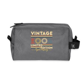 Vinatge 2004 Geburtstagsgeschenk - Recycelte Kulturtasche - Anthrazit - Vorne