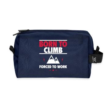 Born to climb - Recycled Toiletry Zip Bag - navy - Front