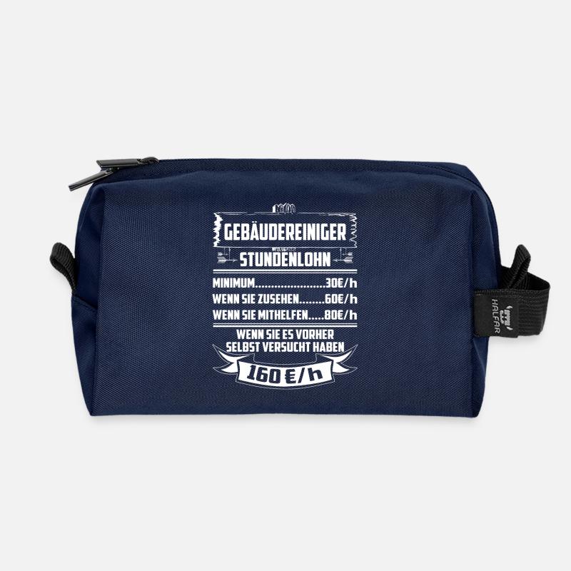 Gebäudereiniger Stundenlohn - Recycelte Kulturtasche - Navy