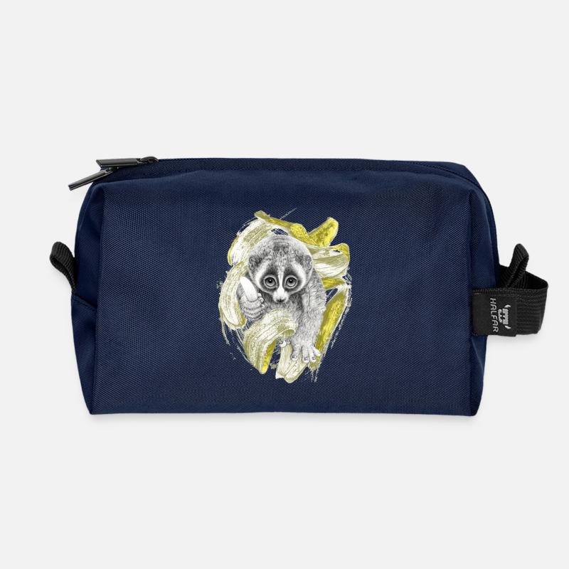 Lori in full throttle - Recycled Toiletry Zip Bag - navy