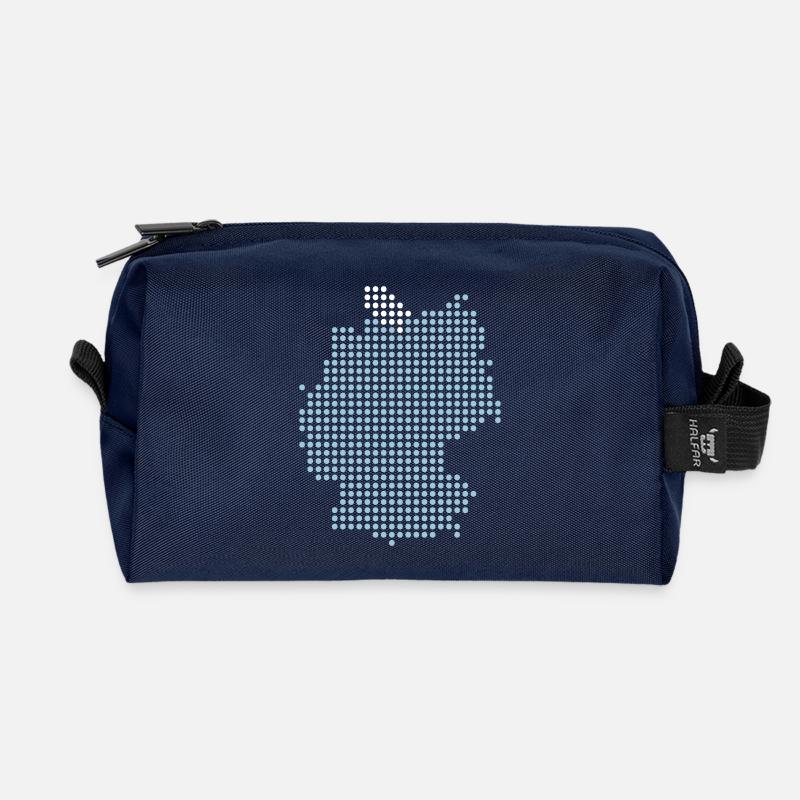 Schleswig-Holstein - Kiel and Lübeck - Recycled Toiletry Zip Bag - navy