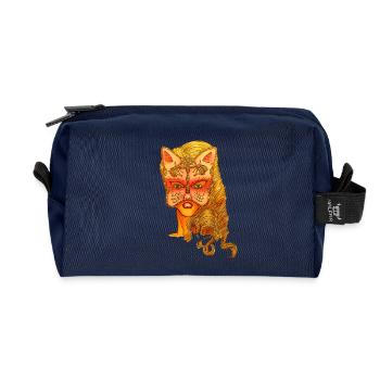 Venezianische Maske - Recycelte Kulturtasche - Navy - Vorne