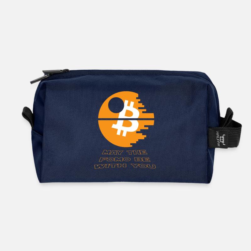 Bitcoin Star and Wars 2018 - Todesstern - Krypto - Recycelte Kulturtasche - Navy