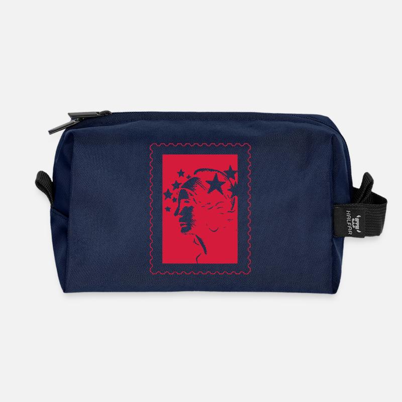 Already stamped (e) - Recycled Toiletry Zip Bag - navy
