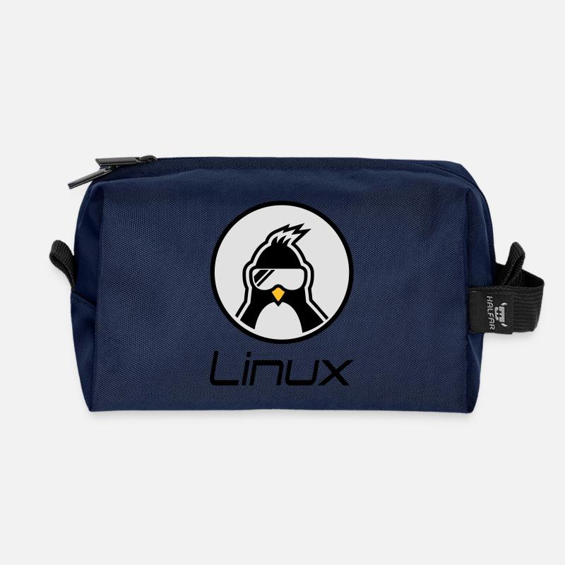 linux - Recycelte Kulturtasche - Navy