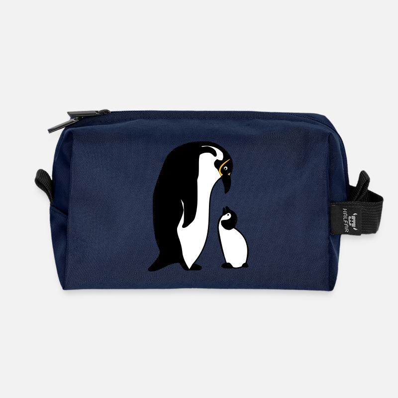 Pinguin - Recycelte Kulturtasche - Navy