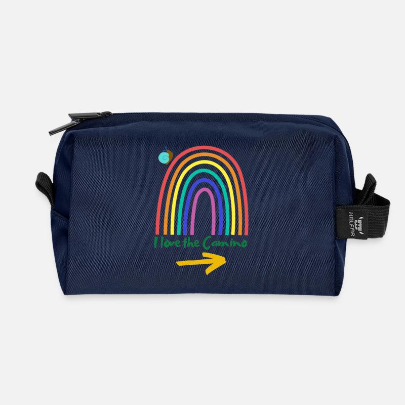 Ich liebe den Camino - Recycelte Kulturtasche - Navy