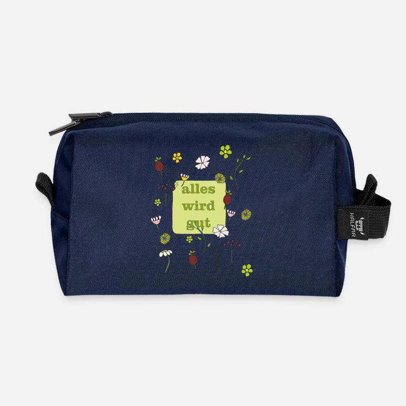 alles wird gut - Recycelte Kulturtasche - Navy