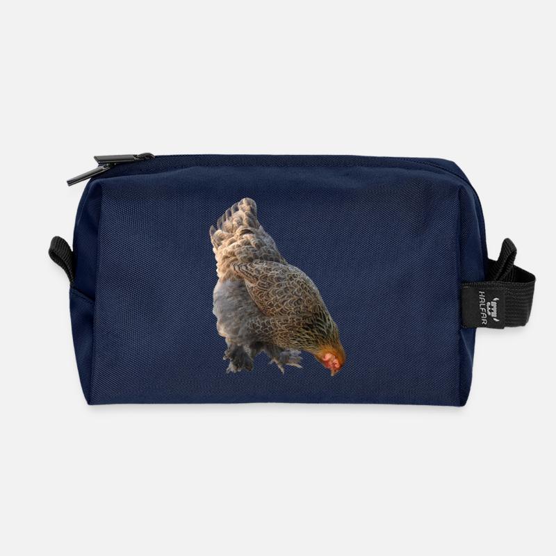 Huhn - Recycelte Kulturtasche - Navy