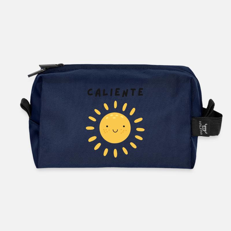 Caliente sun 1 - Recycled Toiletry Zip Bag - navy