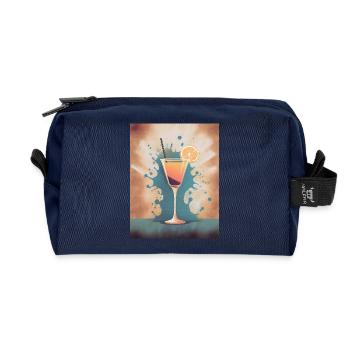 La bonne vie Happy Hour Cocktail - Trousse de toilette en tissu recyclé - marine - Devant
