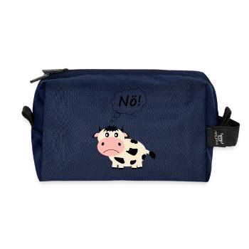 lustige Kuh Bauern Geschenk - Recycelte Kulturtasche - Navy - Vorne
