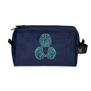 Brain - Recycled Toiletry Zip Bag - navy - Front