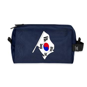 Drapeau de la Corée du Sud - Trousse de toilette en tissu recyclé - marine - Devant