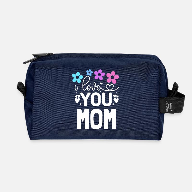 Ich hab dich lieb, Mama - Recycelte Kulturtasche - Navy