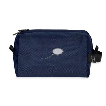 lupe magnifying glass - Recycelte Kulturtasche - Navy - Vorne