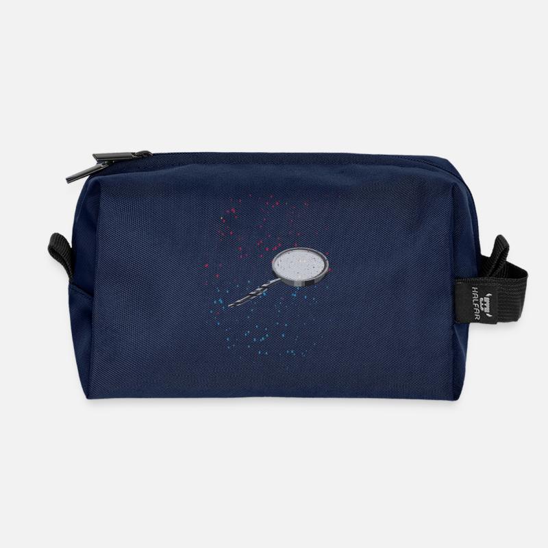 lupe magnifying glass - Recycelte Kulturtasche - Navy