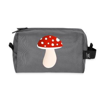 Champignon amanite tue-mouches - Trousse de toilette en tissu recyclé - anthracite - Devant
