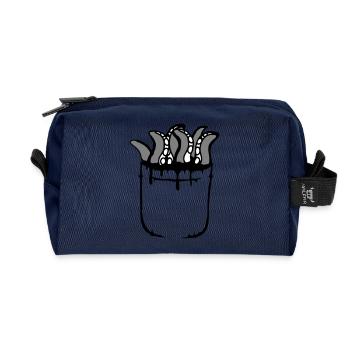Tentakel Brusttasche Oktopus Monster Hemdtasche - Recycelte Kulturtasche - Navy - Vorne