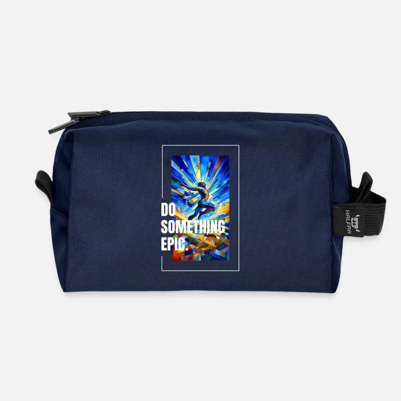 Do something epic - Recycelte Kulturtasche - Navy
