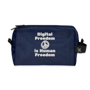 Digital Freedom & Human Rights Statement Wear - Recycelte Kulturtasche - Navy - Vorne