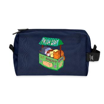 PAIN FRAIS - Trousse de toilette en tissu recyclé - marine - Devant