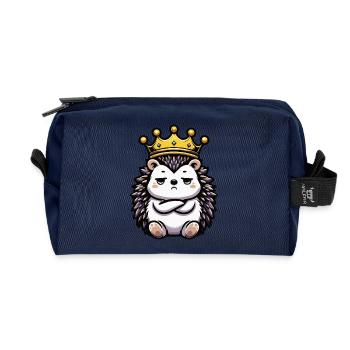 Igel Igelliebhaber Igelbesitzer Igelhalter Stachel - Recycelte Kulturtasche - Navy - Vorne