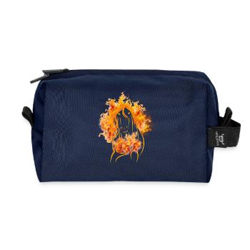 Feuerpferd - Deine Zeit für Mut der Veränderung - Recycelte Kulturtasche - Navy - Vorne