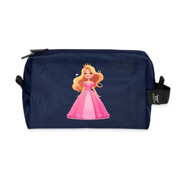 Prinzessin in einem rosa Kleid - Recycelte Kulturtasche - Navy - Vorne