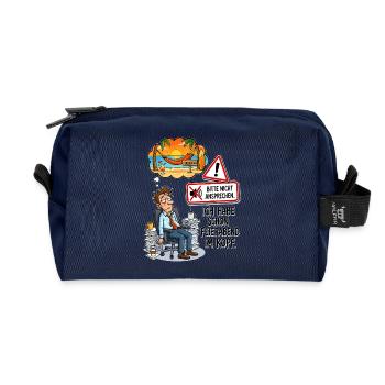 After-work beach dream - Recycled Toiletry Zip Bag - navy - Front