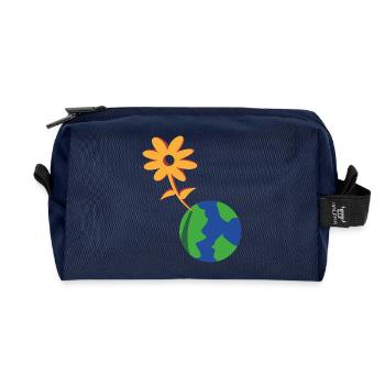 Fleur sur Terre ÉcoSymbiose - Trousse de toilette en tissu recyclé - marine - Devant