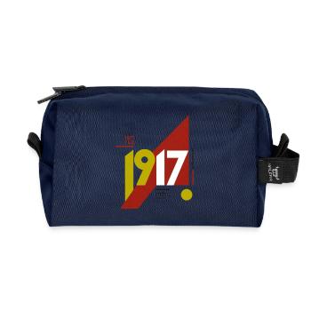 1917 - Russian Revolution - Recycled Toiletry Zip Bag - navy - Front