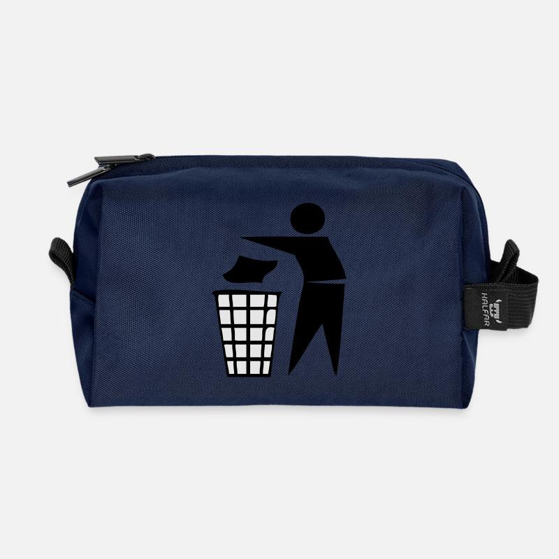keep tidy - Recycelte Kulturtasche - Navy
