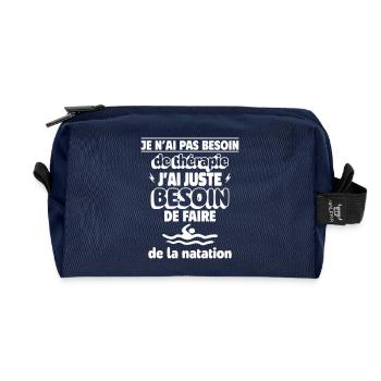 besoin de natation - Trousse de toilette en tissu recyclé - marine - Devant