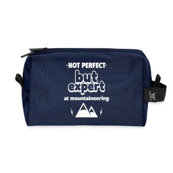 Expert at Mountaineering - Recycled Toiletry Zip Bag - navy - Front