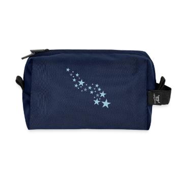 stars - Recycled Toiletry Zip Bag - navy - Front