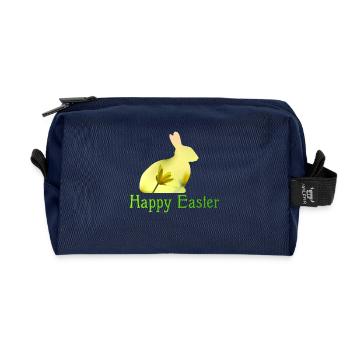 Happy Easter - Recycelte Kulturtasche - Navy - Vorne