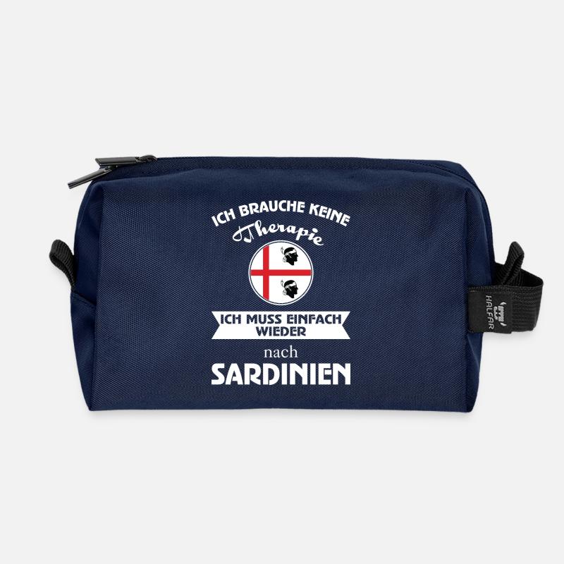 KeineTherapie - Sardinien - Recycelte Kulturtasche - Navy