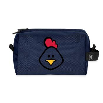 hen 3c - Recycled Toiletry Zip Bag - navy - Front
